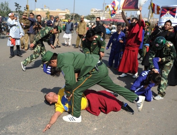 These are powerful images of #Tibetans rioting.